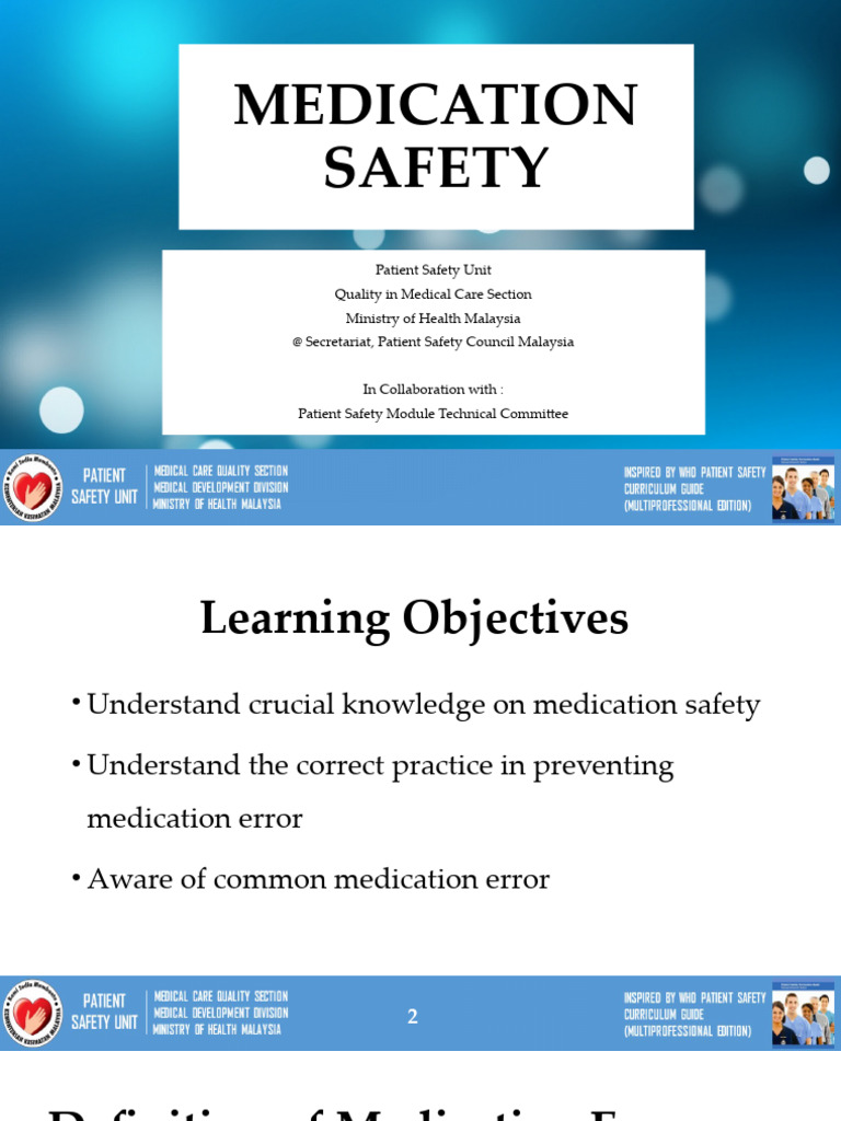 Medication Safety Guidelines KKM 2025 | PDF | Medical Error | Medical ...
