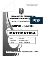Naskah Soal Matematika SMPLB - C Autis 2022
