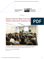 Experts Discuss Mass Incarceration at Panel in Harvards Emerson Hall News The Harvard Crimson