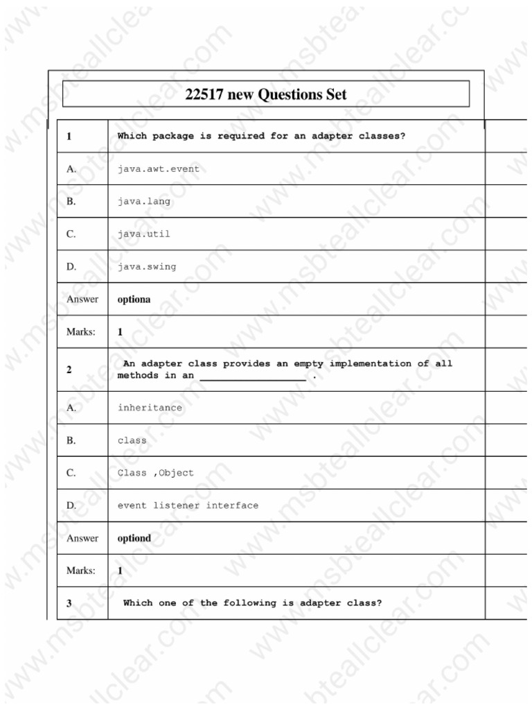 AJP MCQs MSBTE Online Exam | PDF
