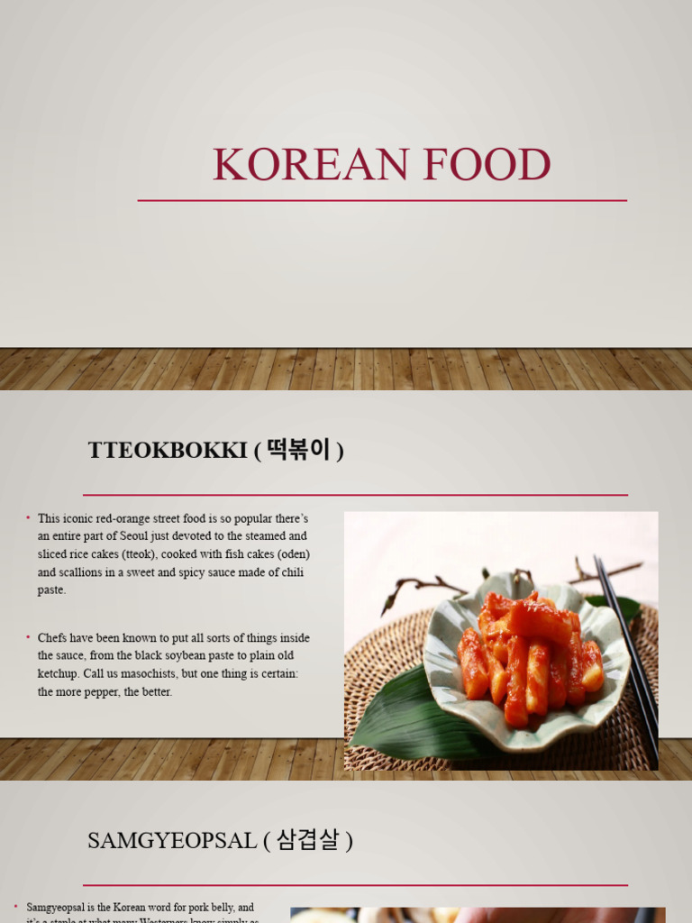 Korean Food | PDF | Korean Cuisine | Cooking