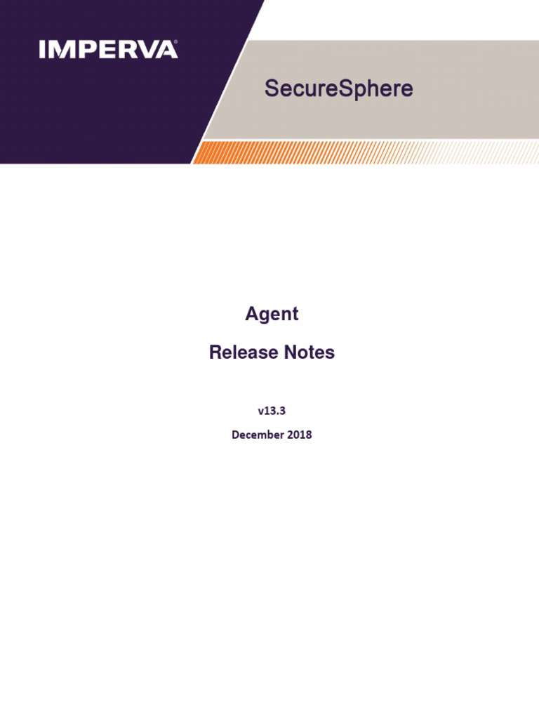 Imperva SecureSphere v13.3 Agent Release Notes | PDF | 64 Bit Computing ...