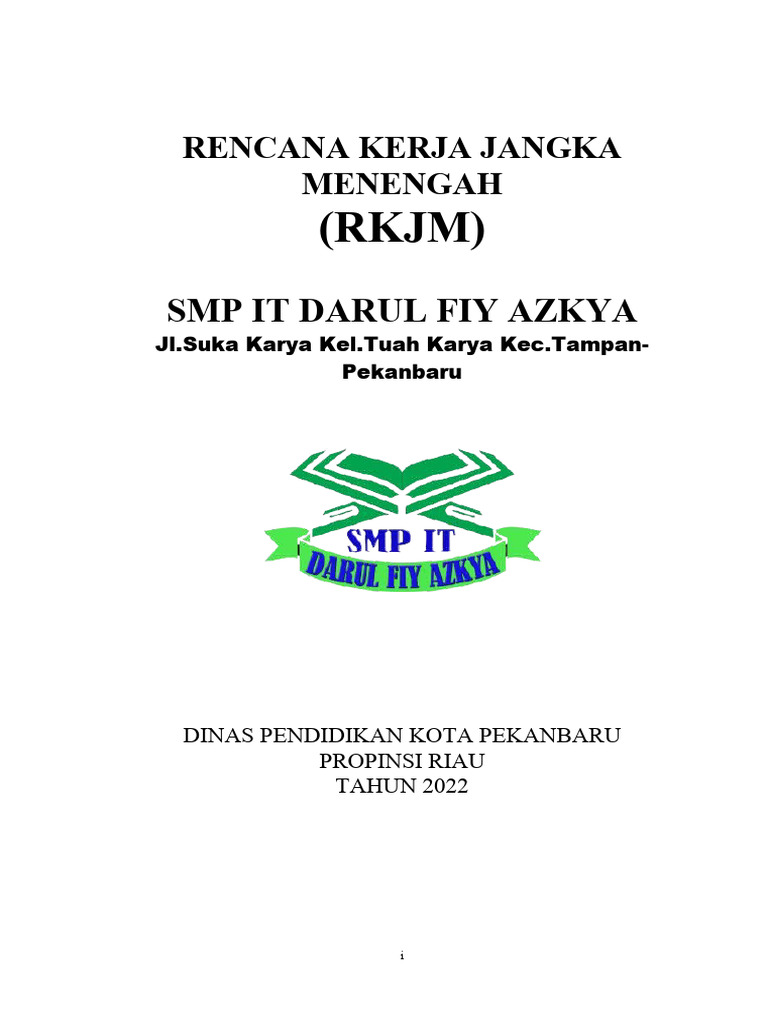 RKJM SMP IT Darul Fiy Azkya 2022-2027 | PDF