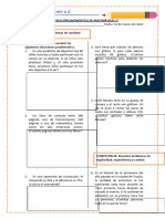 Diagnóstico de Matemática de 3ero