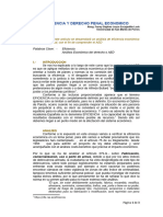 Tarea 3 - Ensayo Sobre Eficiencia y Derecho Penal Economico