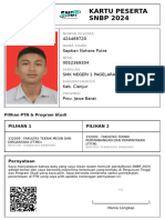 Kartu Peserta SNBP 2024: 424469720 Septian Nohara Putra 0052369304 SMK Negeri 1 Pagelaran Kab. Cianjur Prov. Jawa Barat