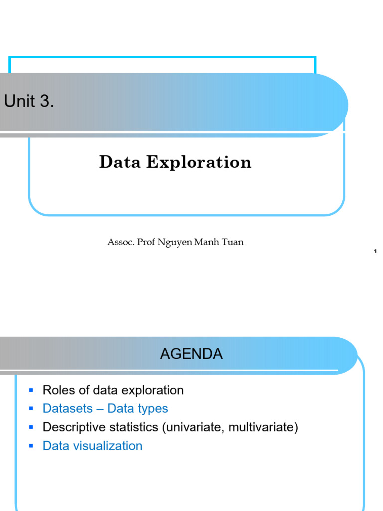 Data Exploration Techniques and Insights | PDF | Statistics