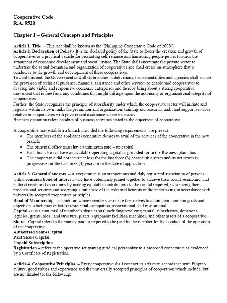 Cooperative code chapter i v download free pdf cooperative per diem