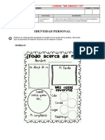 Identidad Personal - Hojas de Trabajo - 3 Sesión - 1 Unidad