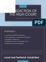 (ED1) Jurisdiction of The High Court