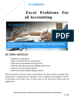 Excel Problems Finance Accounting