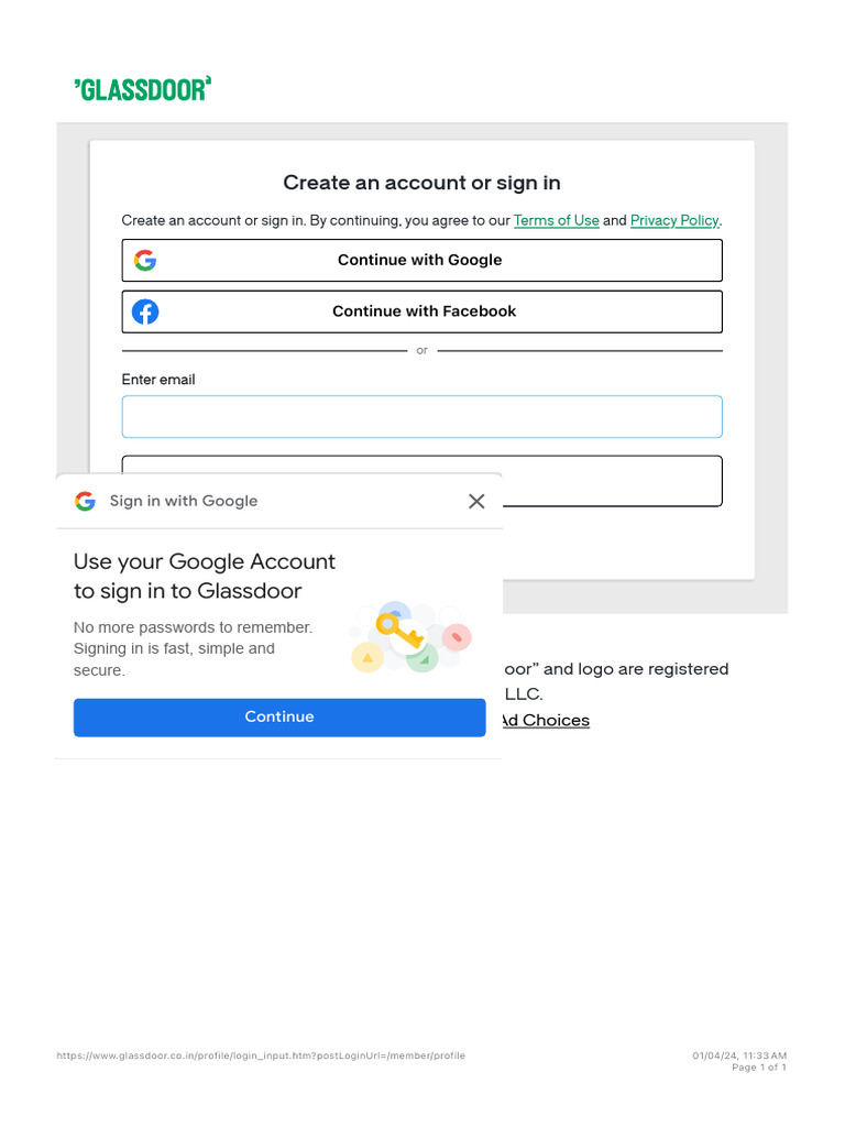 Create An Account or Sign in | PDF