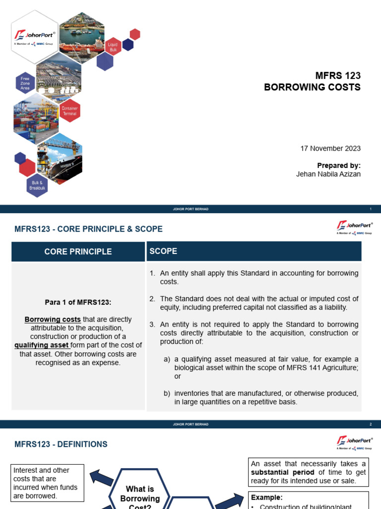 MFRS 123 Borrowing Costs Overview | PDF | Debt | Interest