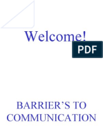 Barriers to Communicationsv6