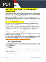 Bains Limit Pricing Theory Determinants Factors Limitations