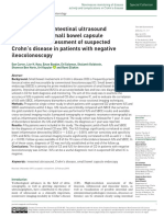 The Accuracy of Intestinal Ultrasound Compared With Small Bowel Capsule Endoscopy in Assessment of Suspected Crohn's Disease in Patients With Negative Ileocolonos