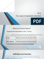 1.1 Four Ways To Represent A Function