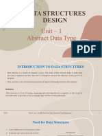 DSD Unit 1 Abstract Data Type