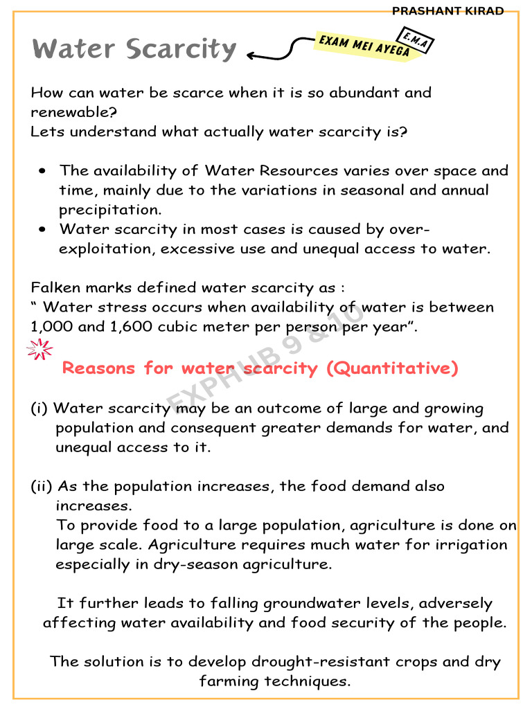Causes and Solutions for Water Scarcity | PDF | Dam | Water Scarcity