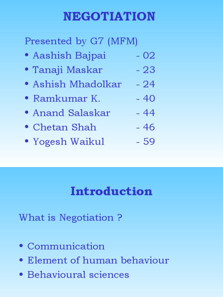 Negotiation | PDF | Negotiation | Body Language