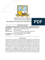 Module Outline HPMG 101-LGM 101-Introduction To Public Management-Administration - Feb 2024