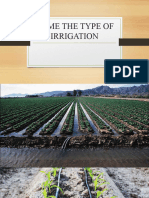 Quiz Type of Irrigation