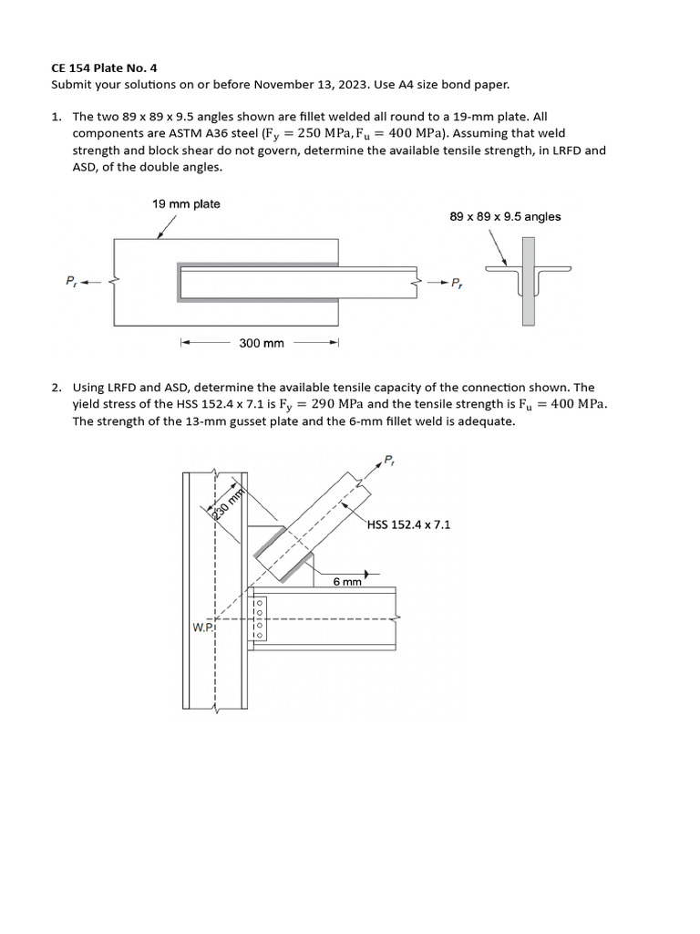 Tensile Strength Calculations for Steel Components | PDF