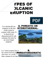 Types of Volcanic Eruption