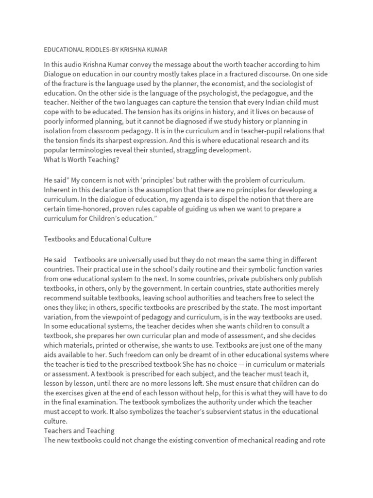 Educational Riddles PDF Teachers Pedagogy