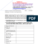 EPFO Higher Pension Option Form 11 Retired Employee
