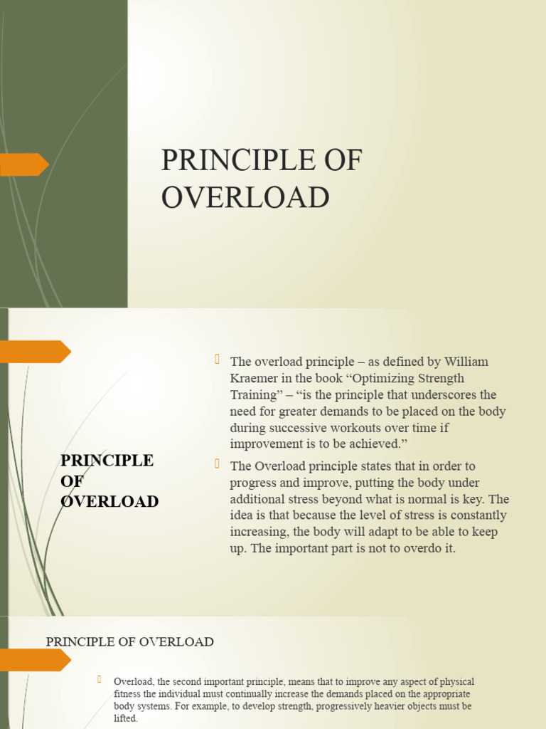 Principle of Overload | PDF | Strength Training | Physical Fitness