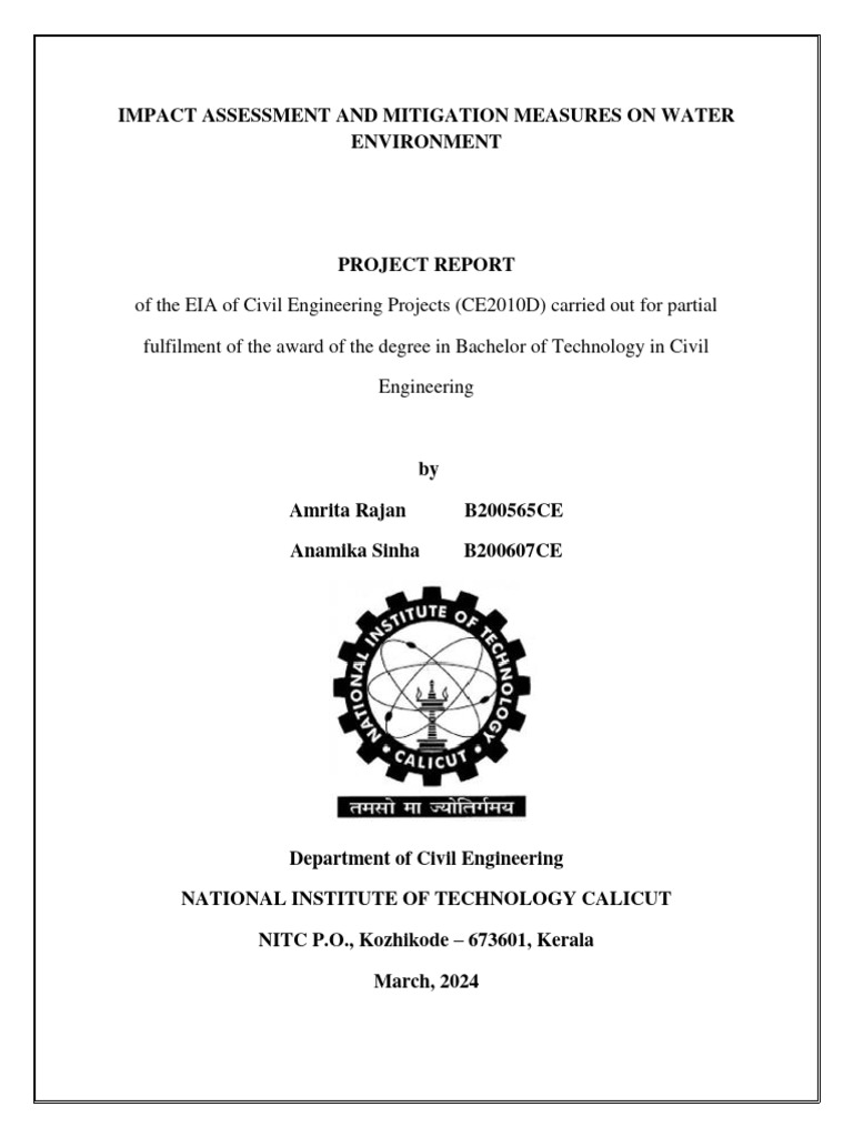 Picture of EIA - Impacts and Mitigation Measure On Water | PDF | Surface Runoff ...