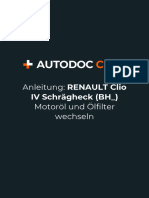 DE Anleitung Renault Clio IV Schragheck BH Motorol Und Olfilter Wechseln