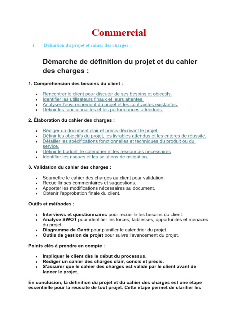 Gestion de projet commercial efficace | PDF | Gestion de projet