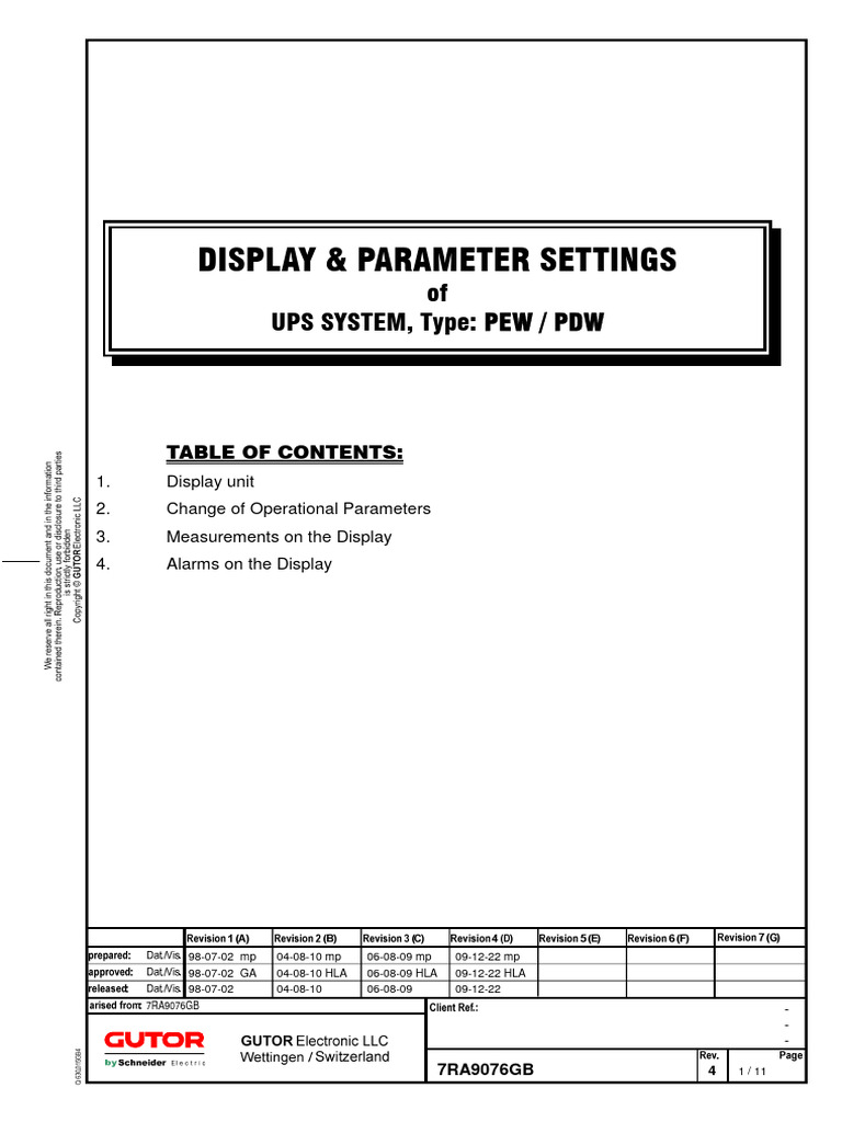 UPS Display and Parameter Settings Guide | PDF | Power Inverter | Rectifier