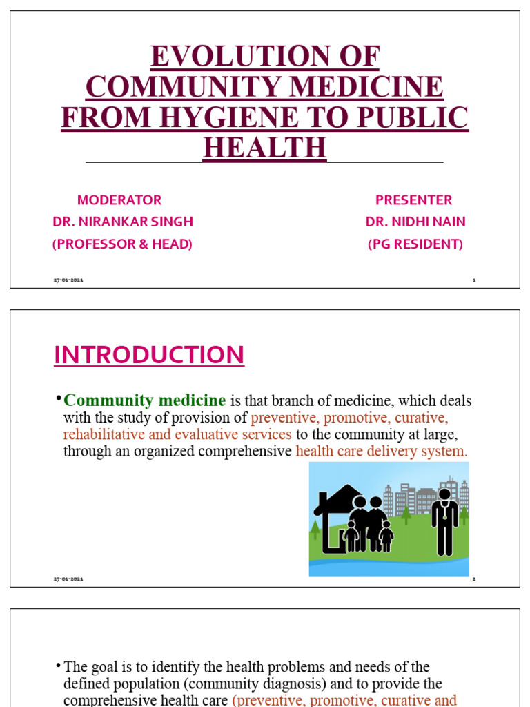 Community Medicine: From Hygiene to Health | PDF | Ayurveda | Public Health
