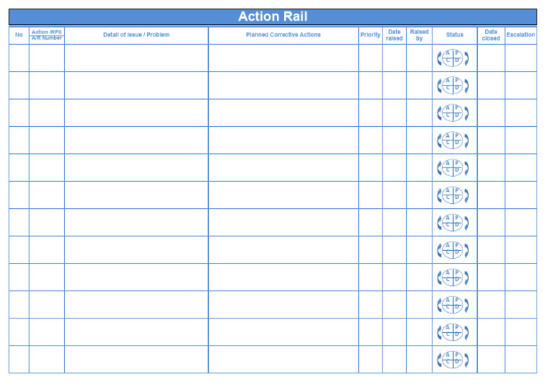 Rail Action Item Management Template | PDF