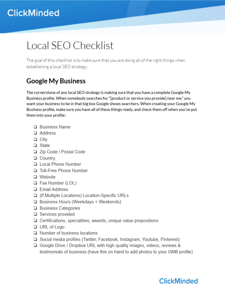 Local SEO Guide for Businesses | PDF