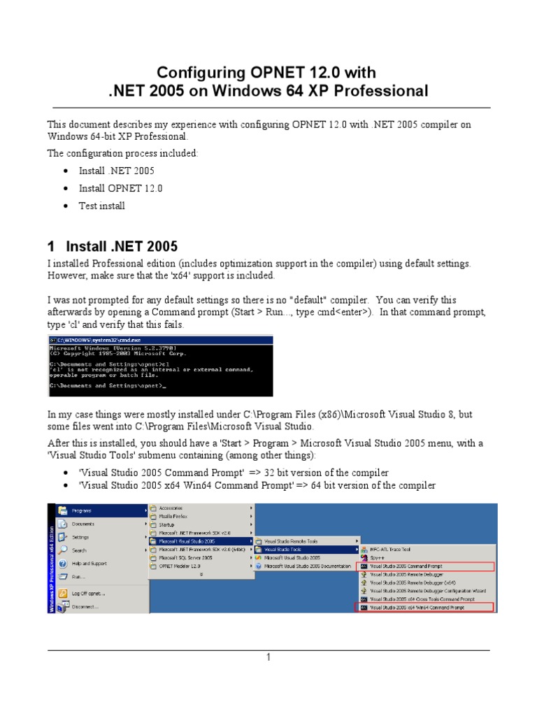 Configuring OPNET 12.0 With | PDF | Microsoft Visual Studio | Command ...