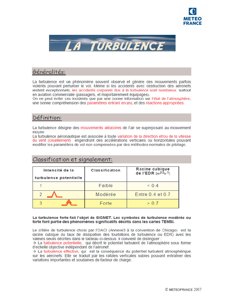 Fiche Turbulence | PDF