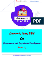 Economics Notes PDF Class 12 Environment and Sustainable Development
