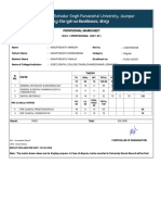 Provisional Marksheet: INC - Incomplete Result UFM - Unfair Means