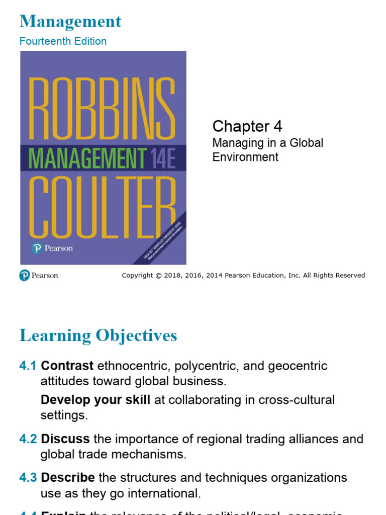 Ch4. Managing in A Global Environment | PDF | Multinational Corporation ...