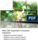 CSR in Various Business Areas