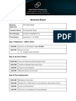 Itinerary Template
