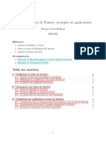 Leçon 246 Séries de Fourier, Exemples Et Applications: Table Des Matières