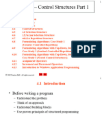 OOP Chapter 4 Control Structures Part 1