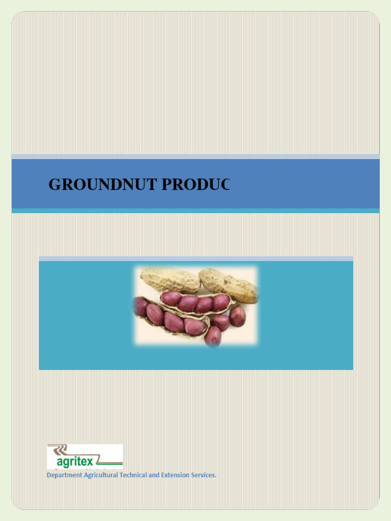 Groundnut Production Resource Manual | PDF | Peanuts | Seed