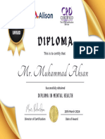  Award Appreciation Certificate