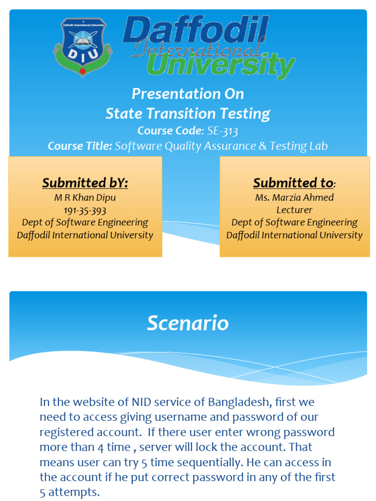 State Transition Testing for NID Login | PDF | Password | User (Computing)